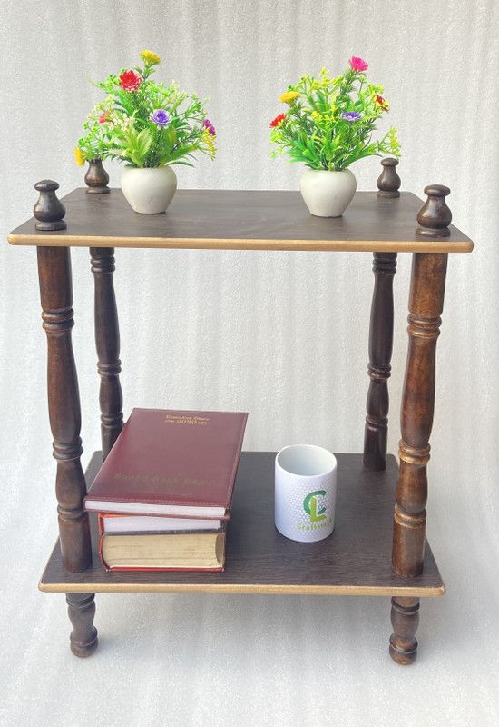 ONLINECRAFTS wooden corner 2 shelf ( ch1795) Wooden Wall Shelf  (Number of Shelves - 2, Brown)