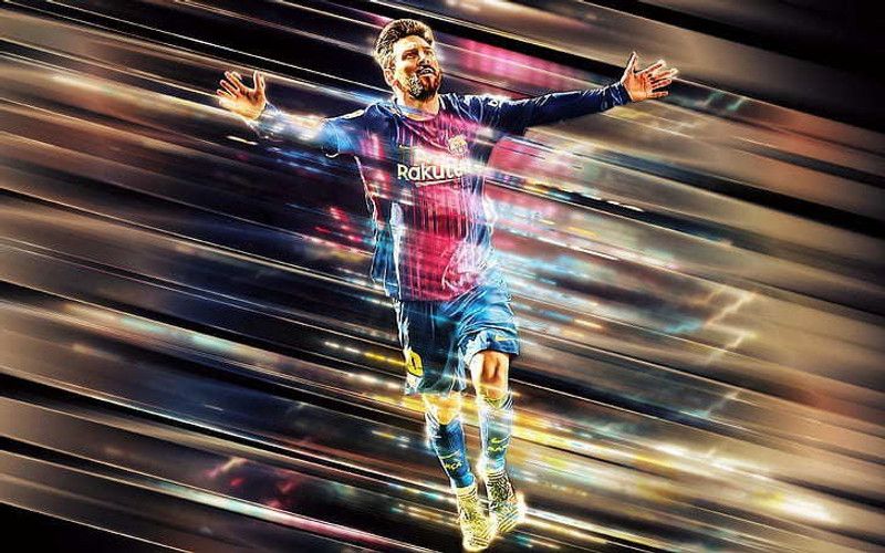 Soccer Lionel Messi Argentinian Fc Barcelona Barcelona FC Matte Finish Poster Photographic Paper  (18 inch X 12 inch, 12 x 18 Inch Unframed)