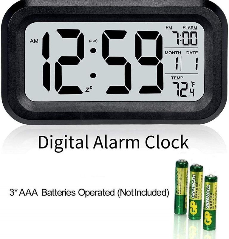 Crystal Digital Digital Black Clock