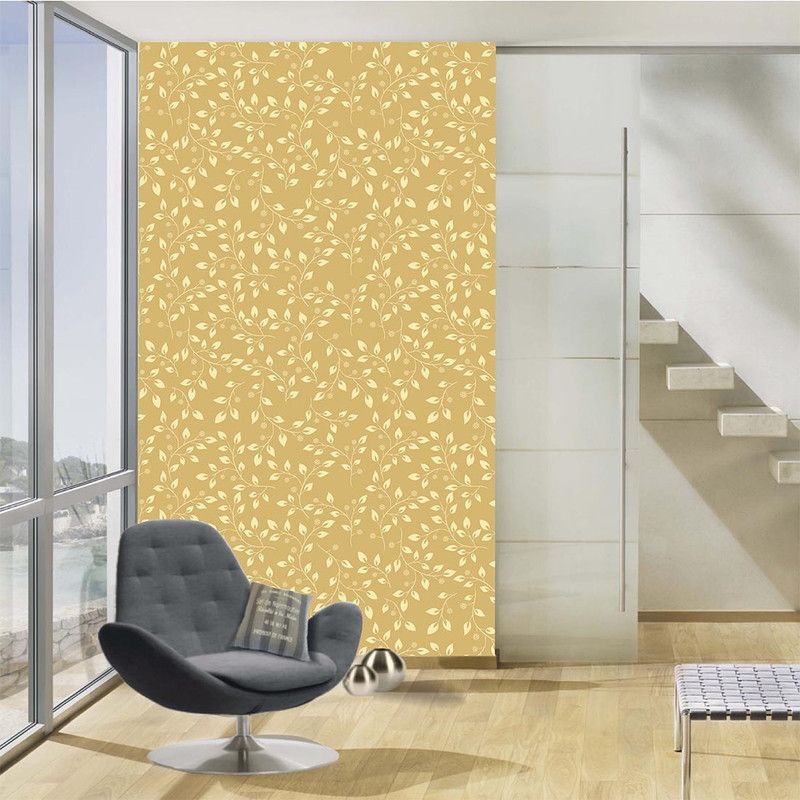 100yellow Decorative Beige, Pink Wallpaper  (203.2 cm x 121.92 cm)