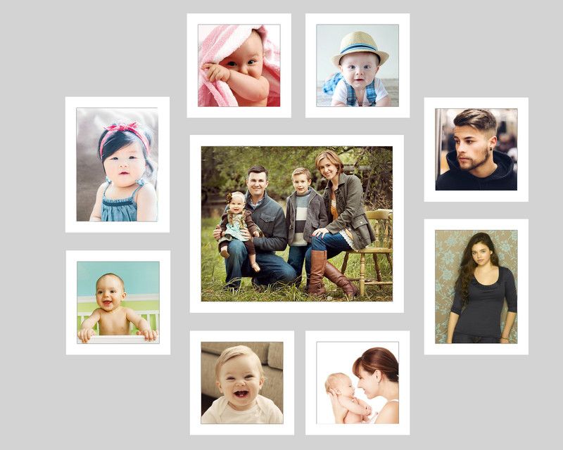 SWADESI STUFF MDF Personalized, Customized Gift Best Friends Reel Photo Collage gift for Friends, BFF with Frame, Birthday Gift,Anniversary Gift Wall  (White, 9 Photo(s), 6 frame : 5x5 inch, 2 frame : 5x7 inch, 1 frame : 8x10 inch)
