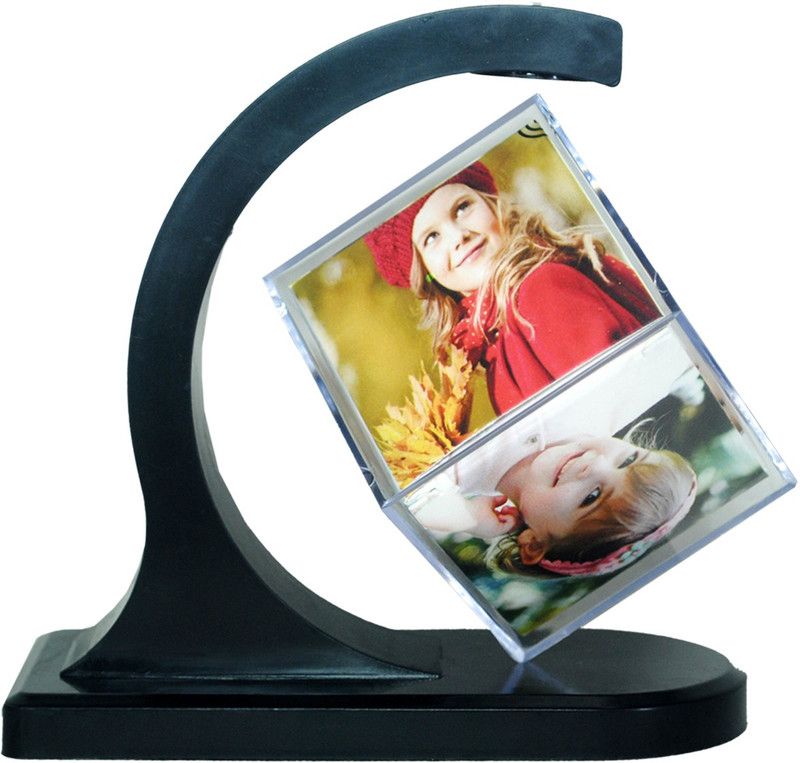 RAINBOW PRINTS AND GIFTS Acrylic Personalized, Customized Gift Best Friends Reel Photo Collage gift for Friends, BFF with Frame, Birthday Gift,Anniversary Gift Table  (Black, 6 Photo(s), 6x6 cm)
