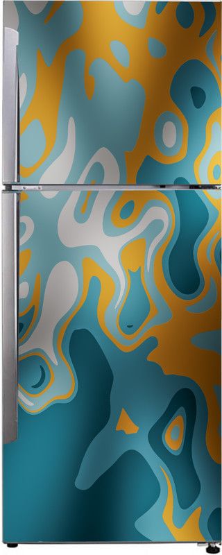 Decor studio 160 cm Decorative abstract multicolor splash flat pattern design sticker for fridge décor Self Adhesive Sticker  (Pack of 1)