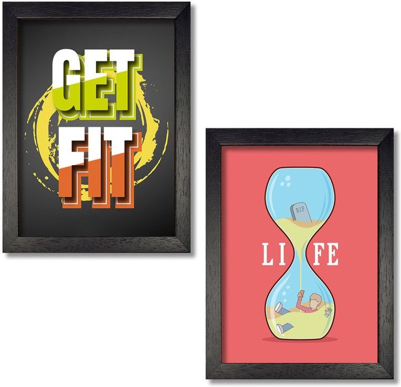 Positive Motivational Quotes Framed Poster, Inspirational Art Frames for Home and Office Wall Decor, Motivational Paintings Frame for Living Room Study room Bedroom Set1 (Each Frame 9.5x12.5 inch) Photographic Paper  (12.5 inch X 9.5 inch, Framed)