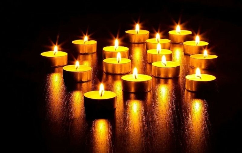Vvansa Traders Wax Smokeless Tealight Candles, Candle  (White, Pack of 50)