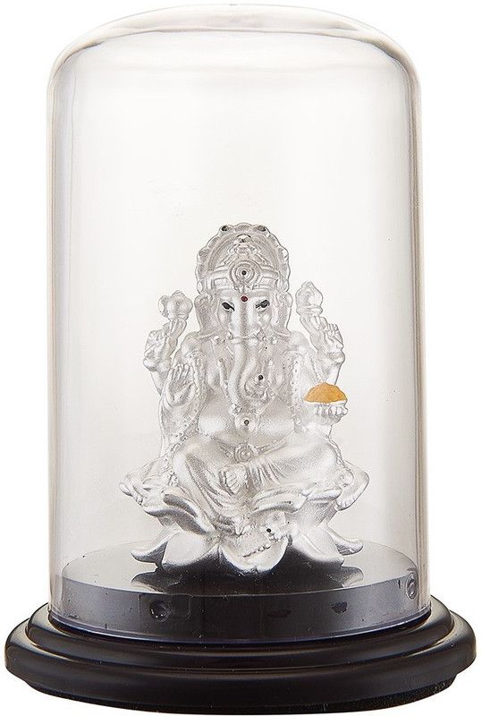 SILVERSPOT JEWEL Decorative Showpiece - 8 cm  (Silver, White)