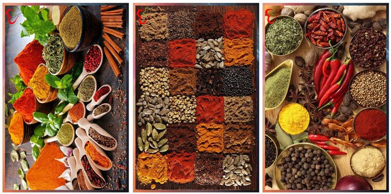 New love Life Creations 45 cm Spices Kitchen wall sticker Self Adhesive Sticker  (Pack of 3)