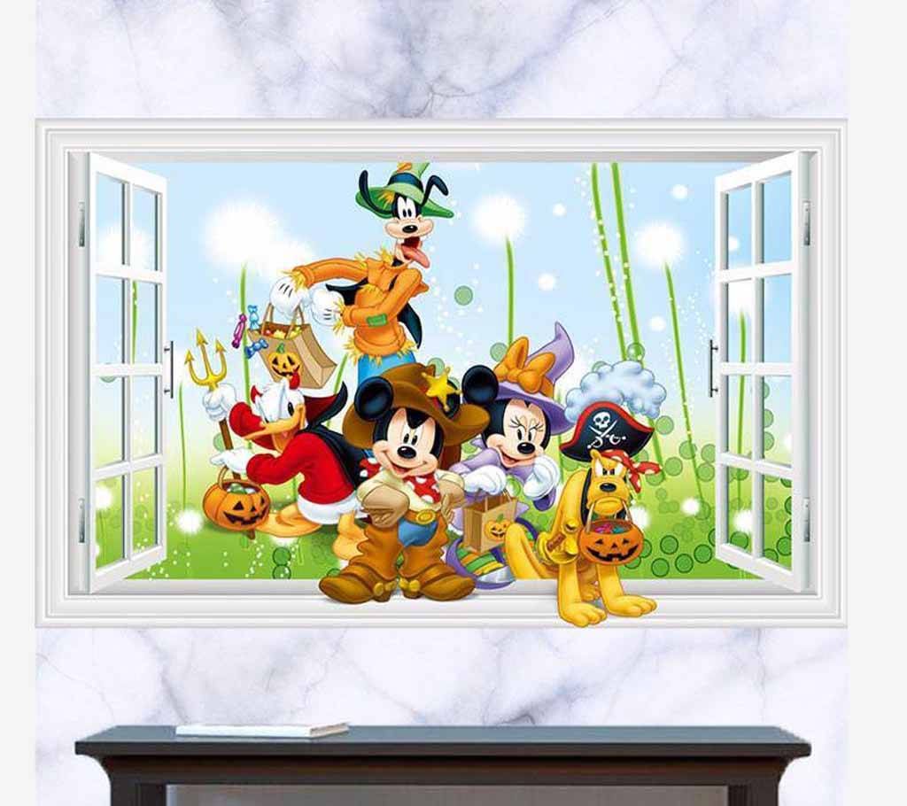 Cartoon Window Wall Sticker 