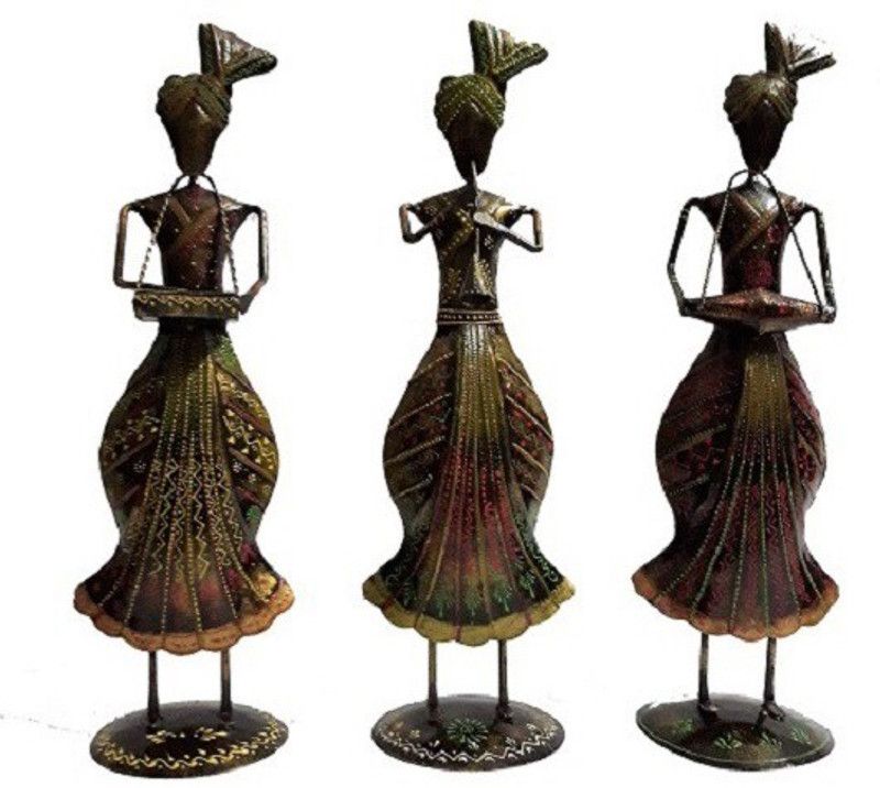 Fiesta PUNJABI MUSICIANS Decorative Showpiece - 46 cm  (Iron, Brown)