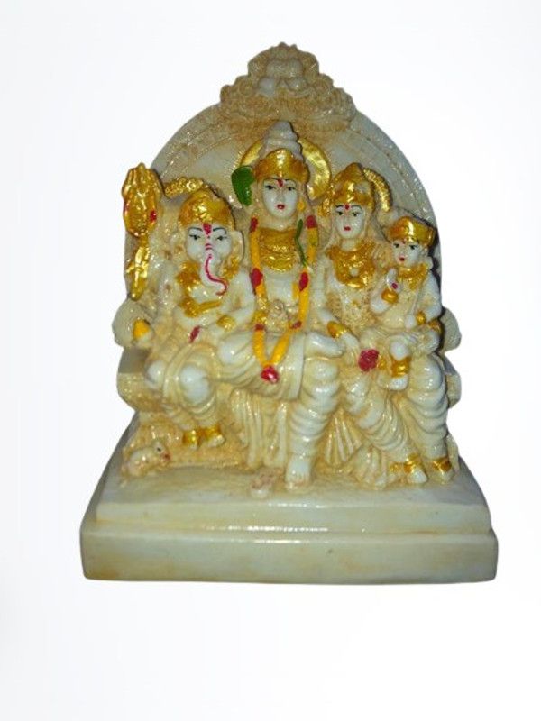 BKD Decorative Showpiece - 19 cm  (Polyresin, White, Yellow, Gold)
