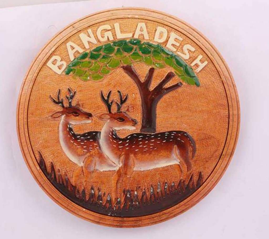 Hand Crafted Wooden Deer Show Piece