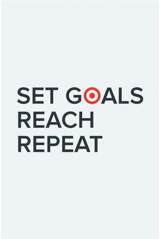 Set Goals Reach Repeat Poster | Motivational Posters For Offices Paper Print  (18 inch X 12 inch, Rolled)