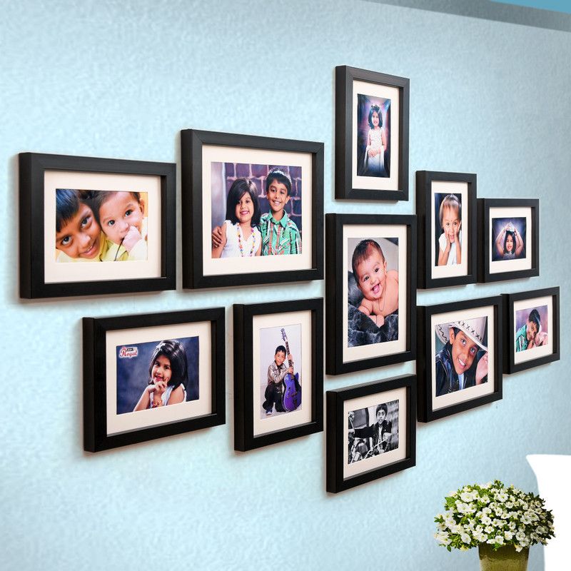 AJANTA ROYAL Polymer Personalized, Customized Gift Best Friends Reel Photo Collage gift for Friends, BFF with Frame, Birthday Gift,Anniversary Gift Wall  (Black, 11 Photo(s), 8-6"x8" & 3-8"x10" Inch)