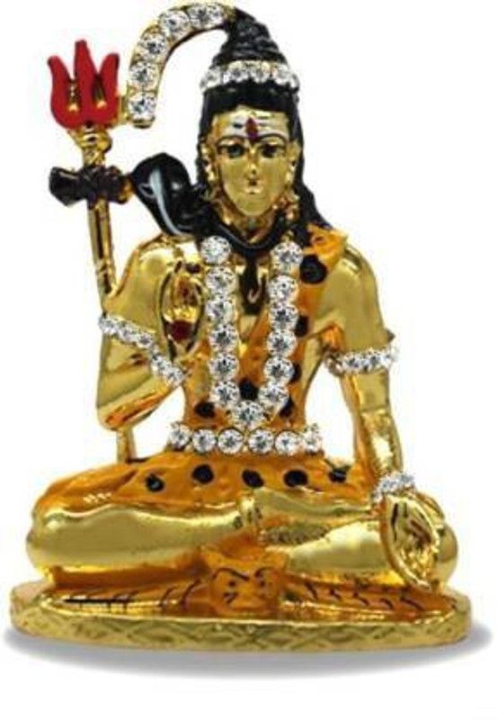 Pepino Shiv Shankar Idol for Car Dashboard / Home / Office / Perfect Gift Item Decorative Showpiece. a Decorative Showpiece - 10 cm  (Brass, Multicolor)