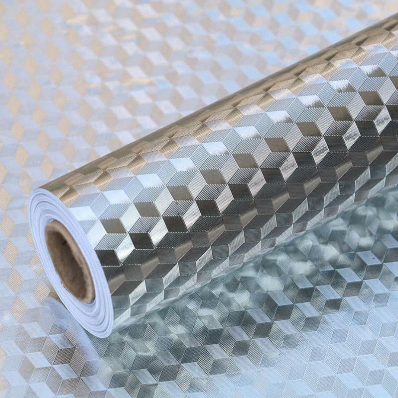 BHVMEY Decorative Silver Wallpaper  (200 cm x 60 cm)