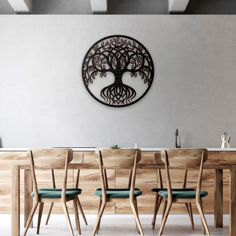 Advi Enterprises The 3D Wall Art Tree of Life 151(Black)Suitable for Living Room,Foyer,Bedroom,Hallway  (Black)