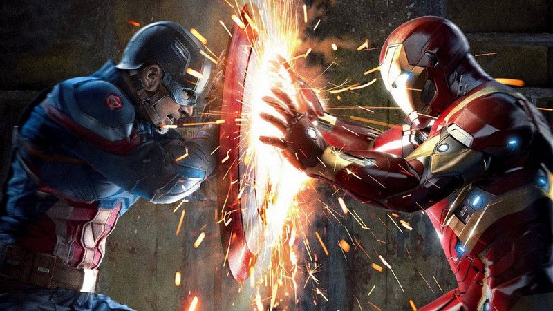 Poster Captain America Civil War Captain America Iron Man sl569 (Wall Poster, 13x19 Inches, Matte, Multicolor) Fine Art Print  (19 inch X 13 inch, Rolled)