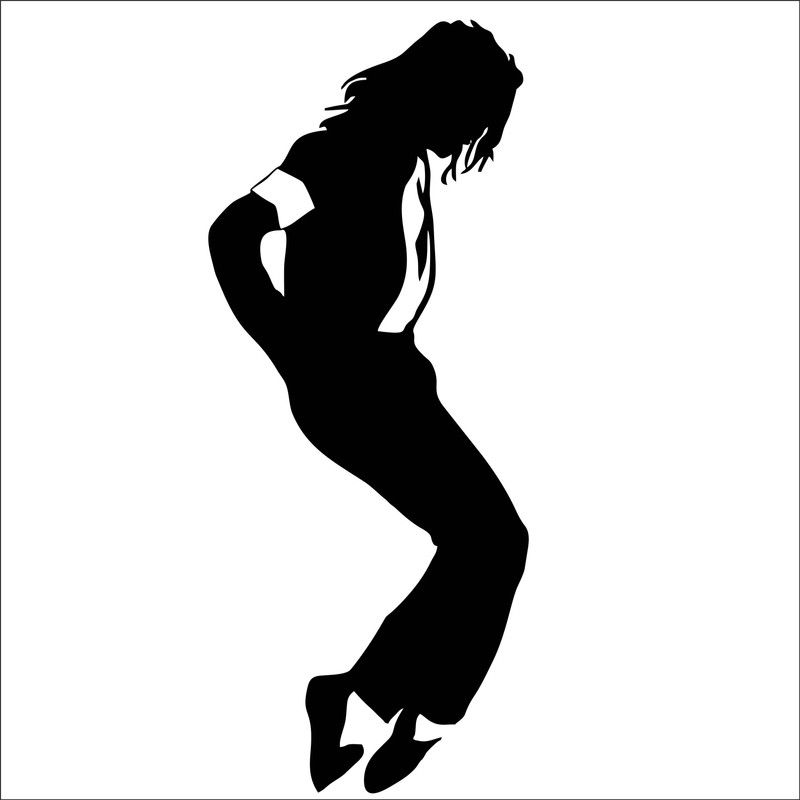 Impression Wall 38 cm Michael Jackson Wall Sticker Self Adhesive Sticker  (Pack of 1)