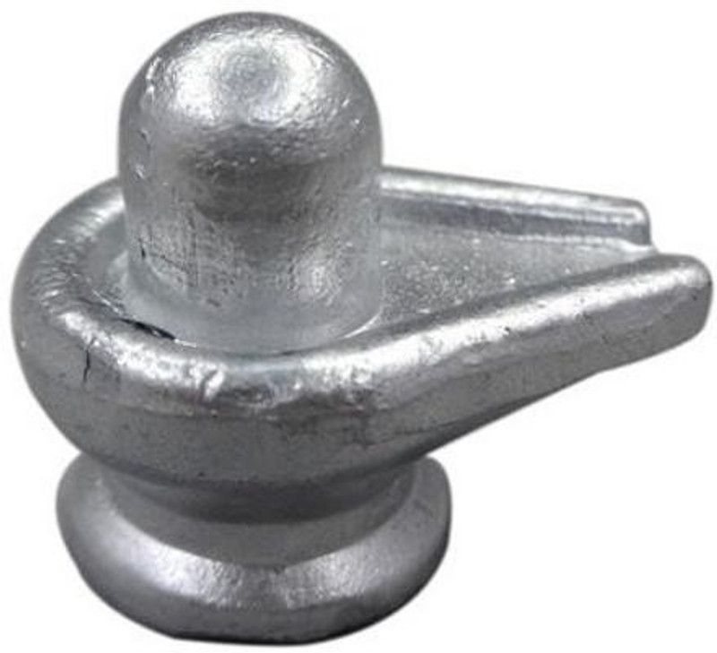 Shiv 34 gms Pure Mercury Parad Shiva Shivling Decorative Showpiece - 1.7 cm  (Silver Plated, Grey)