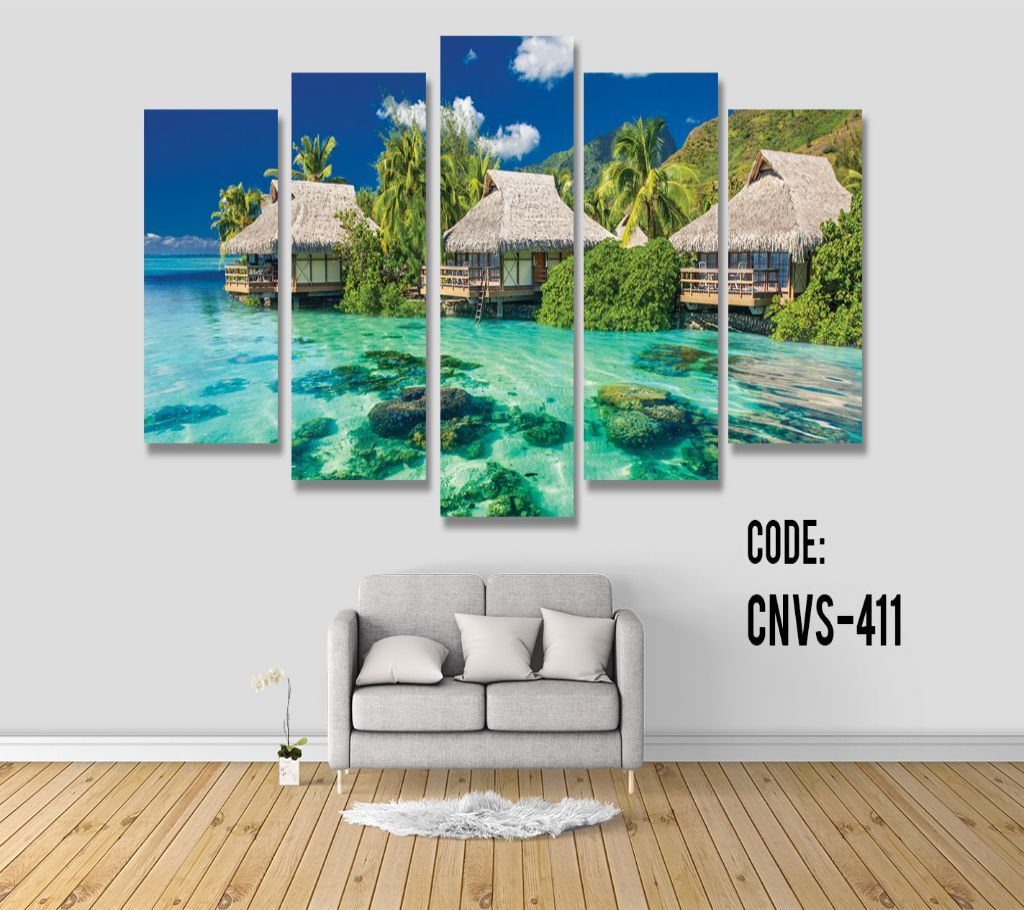 CNVS-411 Transparent Sea Wall Canvas Art Prints 60 inch x 36 inch