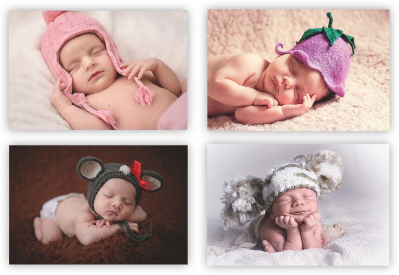 Cute Baby's Poster for Pregnant Women (300 GSM Paper, 12x18-inch, Multicolour) -Combo Set of 4 Paper Print  (12 inch X 18 inch, rolled)