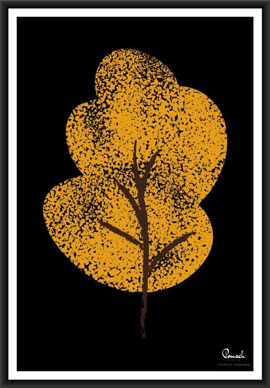 POUSCH INTERIO by Agrim Jain | RUSTIC TREE | Framed | Luxury Digital Art Print | Digital Reprint 18 inch x 12 inch Painting  (With Frame)