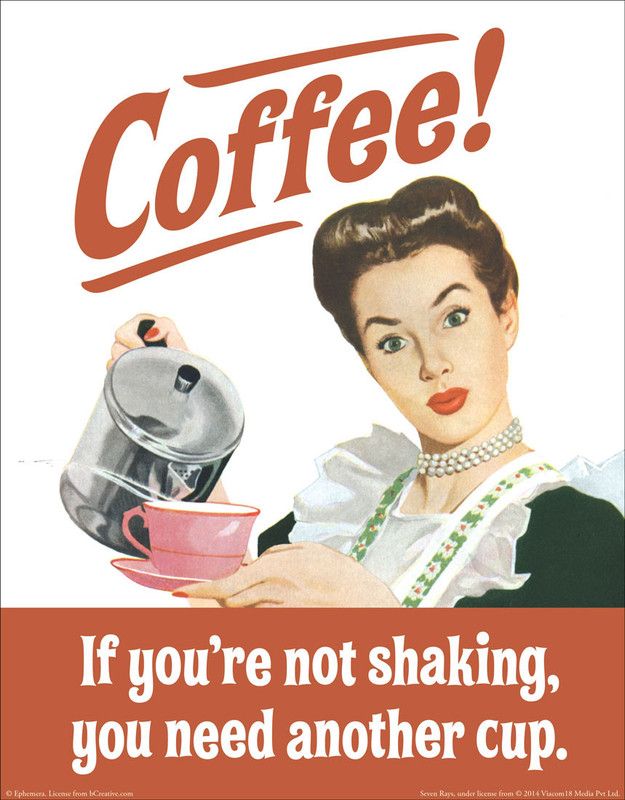 bCreative Coffee if you are not shaking you need another cup (Officially Licensed) Paper Print  (15.5 inch X 12 inch)