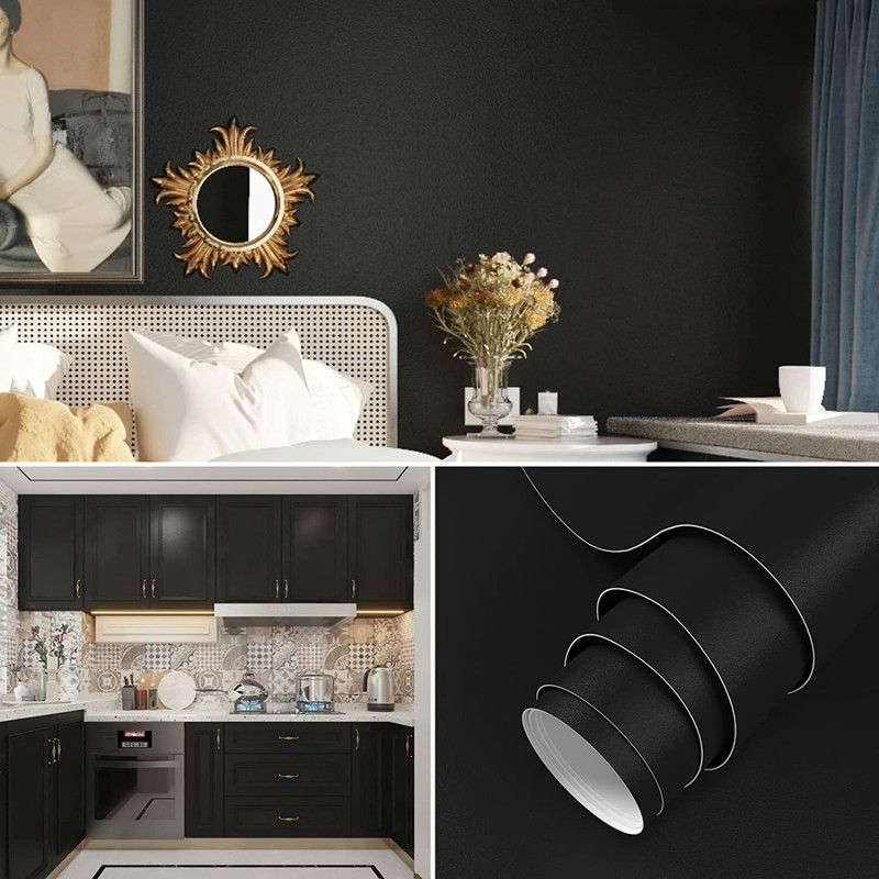 FEELPZONE Abstract Black Wallpaper  (149.86 cm x 60 cm)