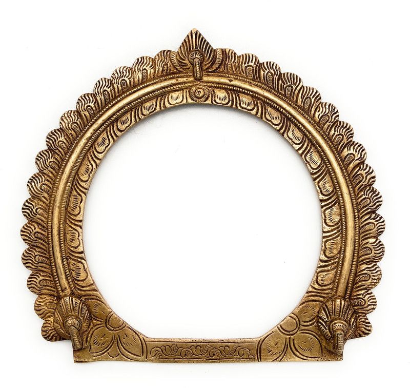 Bhunes Brass Prabhavali | Prabhavali Frame | Prabhawal | Brass Arch For Home | Prabhavali Brass Frame |Brass Arch | Prabhaval | Brass Prabhavalli | Decorative Showpiece - 23 cm  (Brass, Gold)