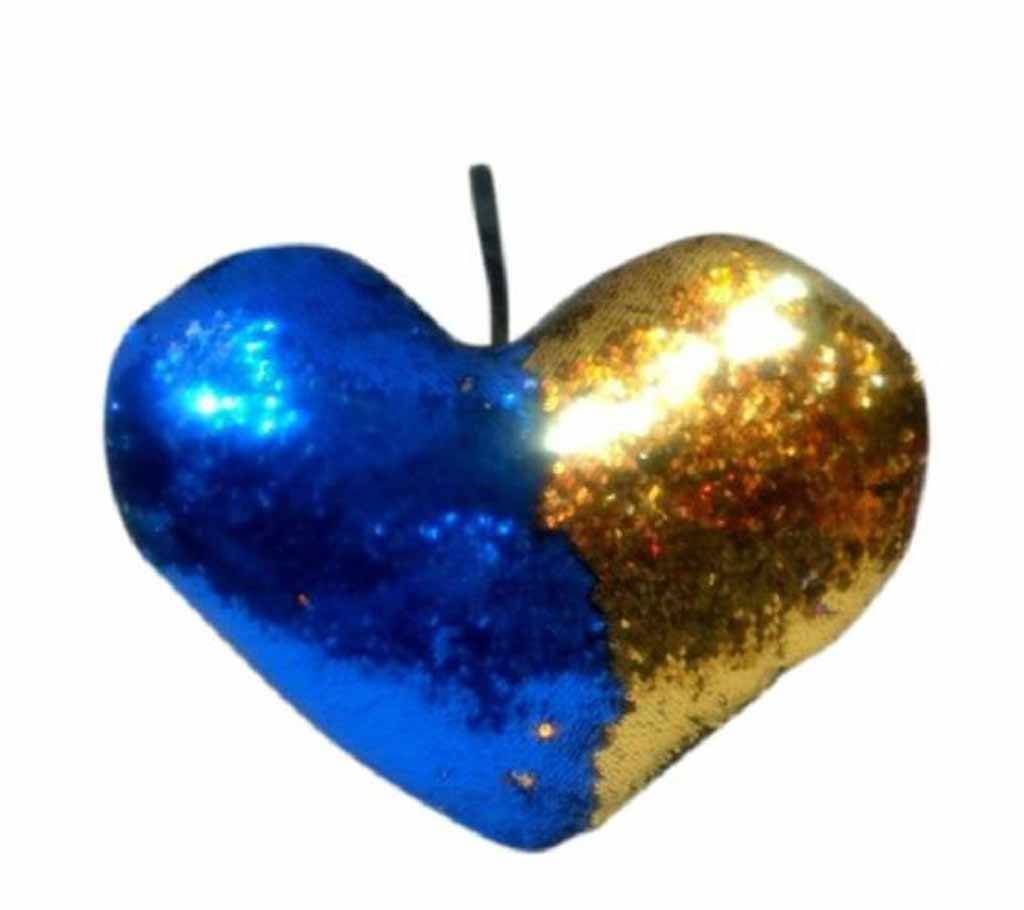 Heart Shape Mermaid Pillow-Blue&Gold