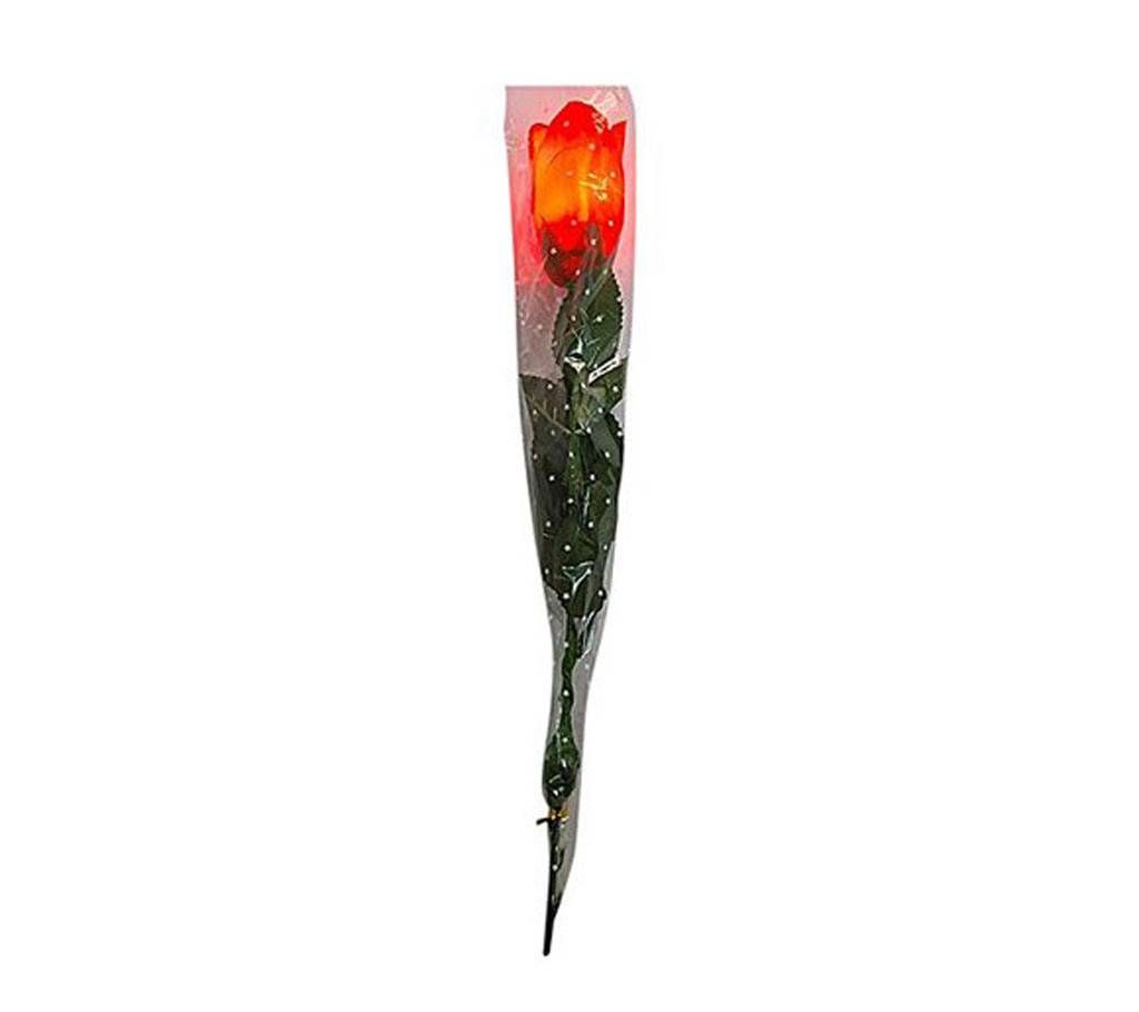 Red showpiece flower with light