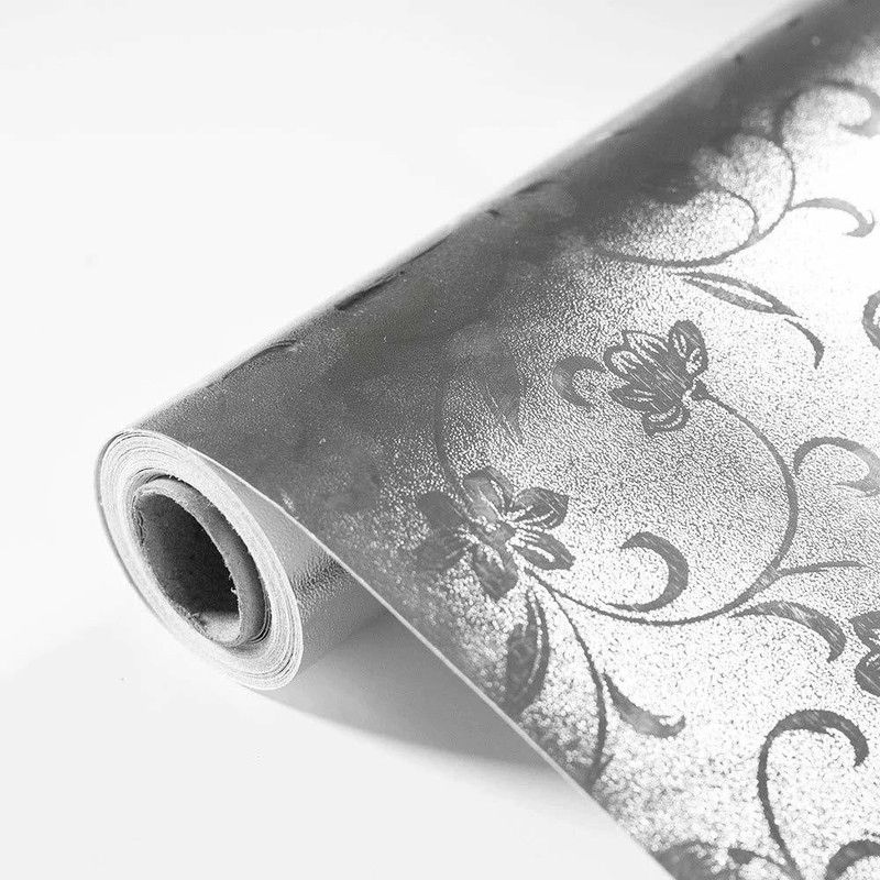 JENY 200 cm vel design foil Kitchen Oil-Proof Aluminum Sticker wall Desk Floor Waterproof Self Adhesive Sticker  (Pack of 1)