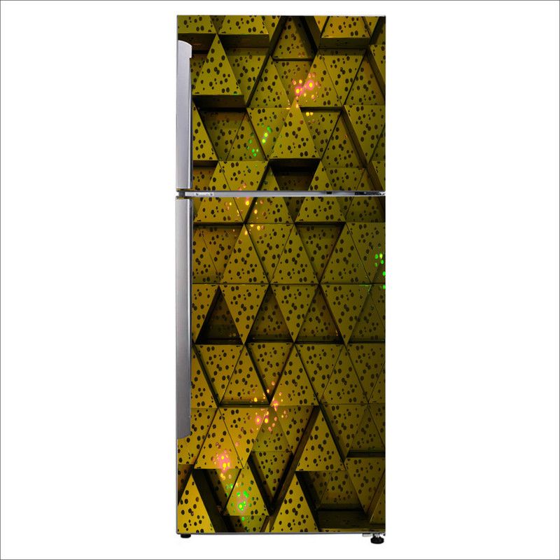 Advait Designs 60 cm Advait Designs Decorative pattern light triangle textile Extra Large Fridge Sticker Self Adhesive Sticker  (Pack of 1)