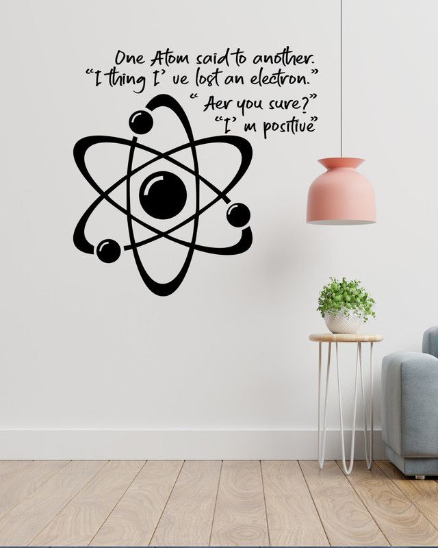 RTC 84 cm One Atom Said to Another Self Adhesive Sticker  (Pack of 1)