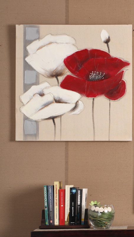 Artista Flower Stalk Le Canvas Painting Canvas 23.5 inch x 23.5 inch Painting  (Without Frame)
