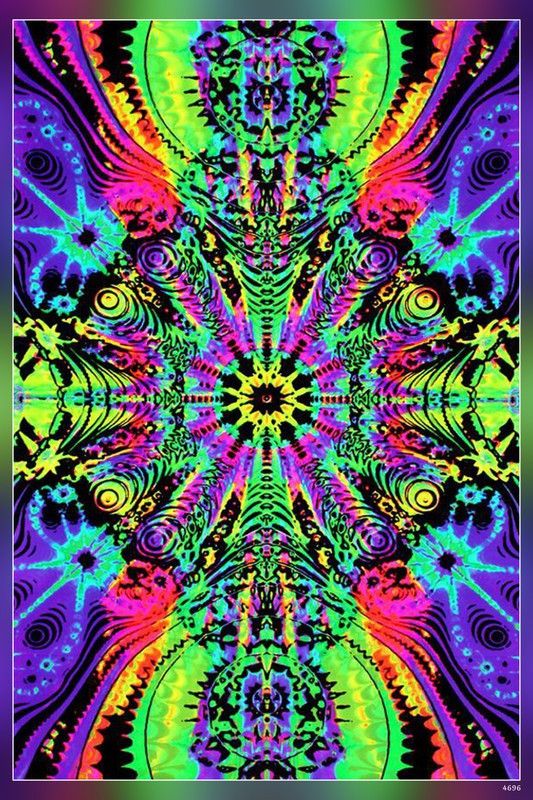 Wormhole Blacklight Matte Finish Poster Paper Print  (18 inch X 12 inch)