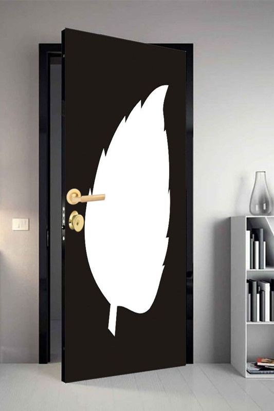 QTH 213 cm Line Art Dor-1356 Design Door Sticker Self Adhesive Sticker  (Pack of 1)