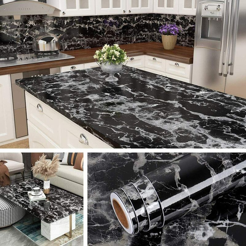 COSMOS STAR Decorative Black Wallpaper  (30 cm x 127 cm)
