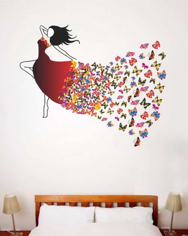 JNM ENTERPRISES 80 cm ' Beautiful Owl ' Wall Sticker (PVC Vinyl, 60 cm x 50 cm, Black) Self Adhesive Sticker  (Pack of 1)