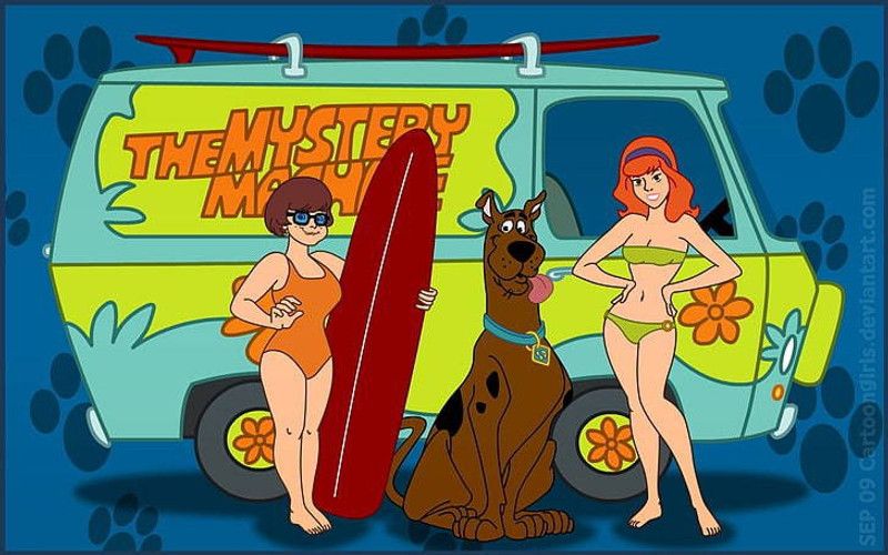 The Mystery Machine Scooby Doo Velma Dinkley Daphne Blake Matte Finish Poster Photographic Paper  (12 inch X 18 inch)