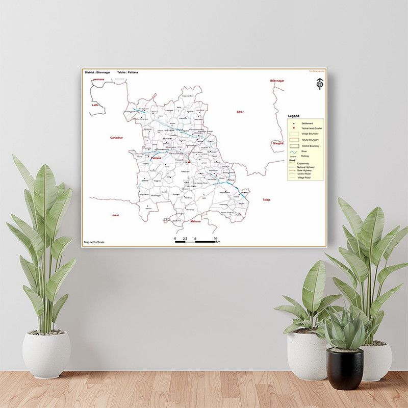 BRITISH TERMINAL 60 cm Bhavnagar DISTRICT Palitana TALUKA Self Adhesive Sticker  (Pack of 1)