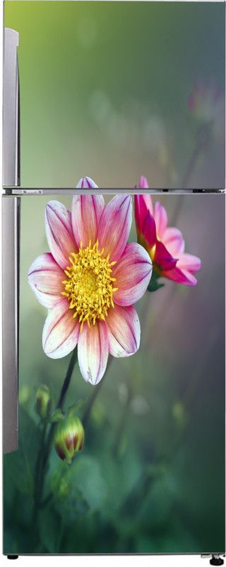 K2A Studio 60 cm blooms flower wallpaper sticker for fridge decor Self Adhesive Sticker  (Pack of 1)