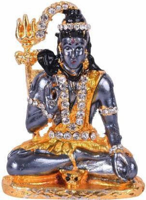 Pepino Shiv Shankar Idol for Car Dashboard / Home / Office / Perfect Gift Item Decorative Showpiece. k Decorative Showpiece - 8 cm  (Brass, Multicolor)