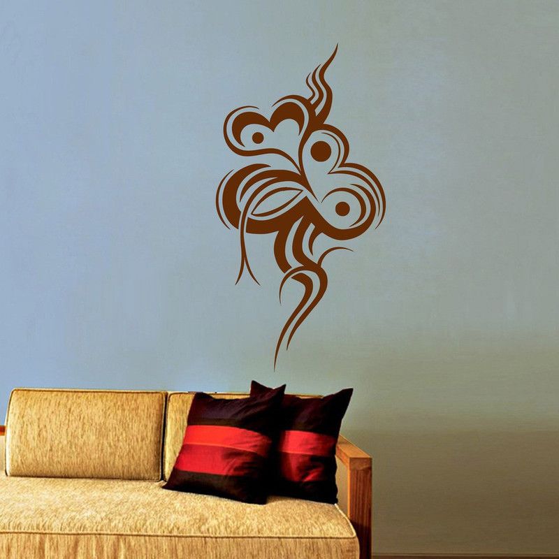 Decor Villa 43 cm Decor villa Flower Wall Decal & Sticker Self Adhesive Sticker  (Pack of 1)