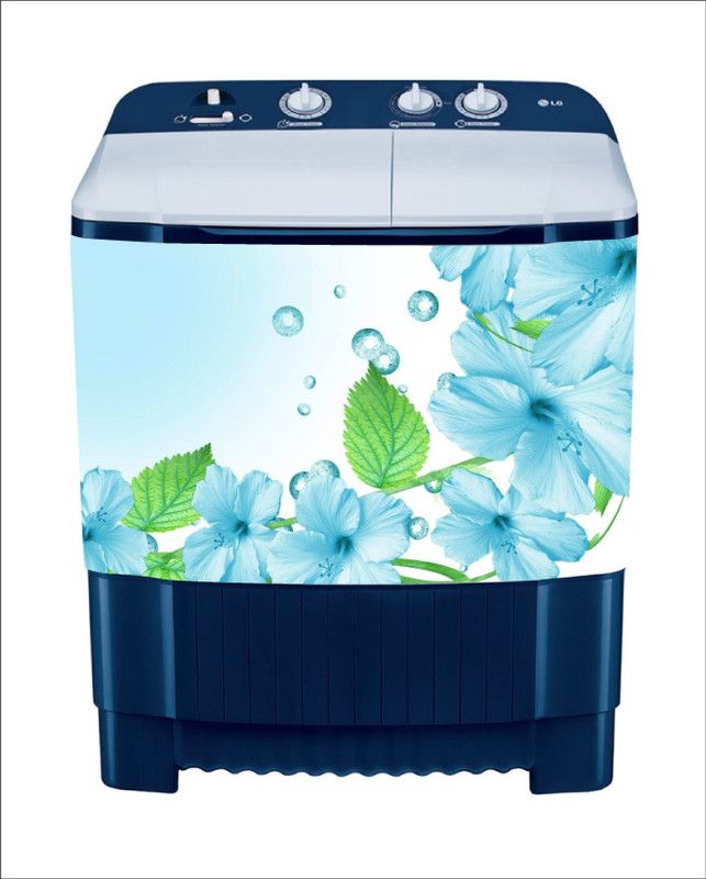 Khatwal Enterprises 60 cm decorative abstract flower leaves washingmachine sticker Self Adhesive Sticker  (Pack of 1)