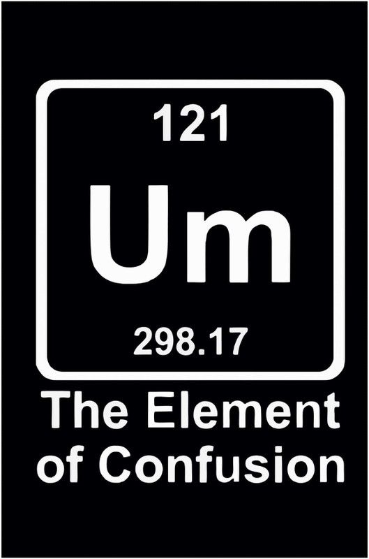 Inephos 'Um - The Element of Confusion' Humor Poster Paper Print  (18 inch X 12 inch, Rolled)