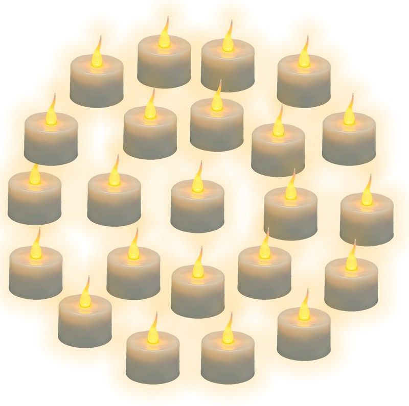 ARVANA Flameless LED Tealight Candles Battery Operated, Best for Home Décor Candle  (White, Pack of 12)