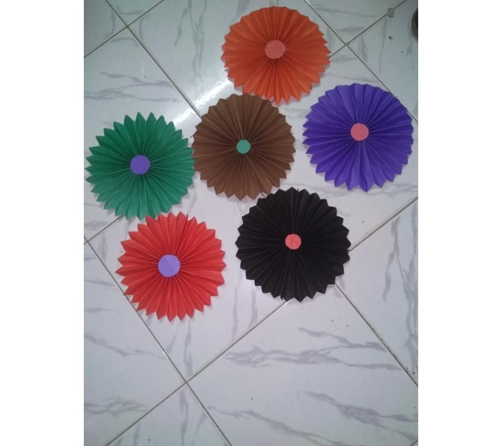 Paper Fan Wall Decor 3 Pcs