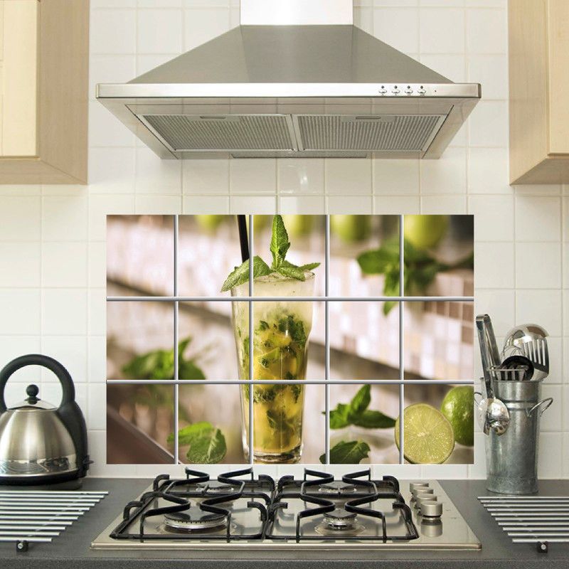 Prime Home Decor 80 cm lemon juice Waterproof Kitchen Sticker (Multicolor PVC Vinyl) Self Adhesive Sticker  (Pack of 1)