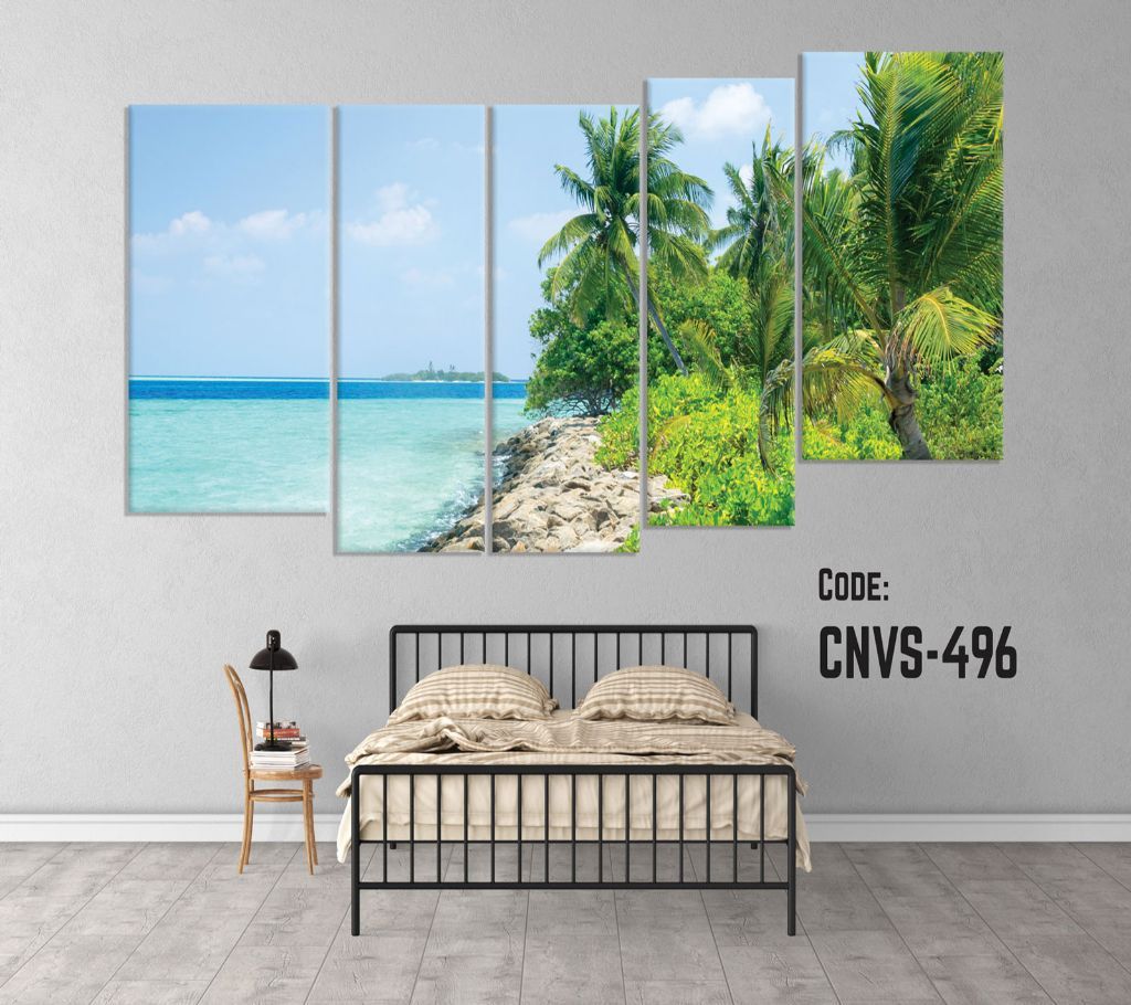 CNVS-496 Sea Island Wall Canvas Art Prints 48 inch x 24 inch